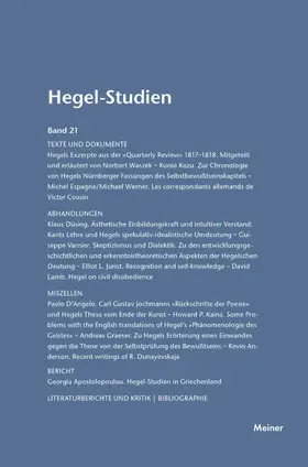 Nicolin / Pöggeler |  Hegel-Studien Band 21 | eBook | Sack Fachmedien
