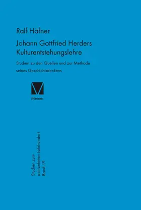 Häfner |  Johann Gottfried Herders Kulturentstehungslehre | eBook | Sack Fachmedien