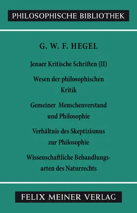 Hegel / Brockard / Buchner |  Jenaer Kritische Schriften II | eBook | Sack Fachmedien