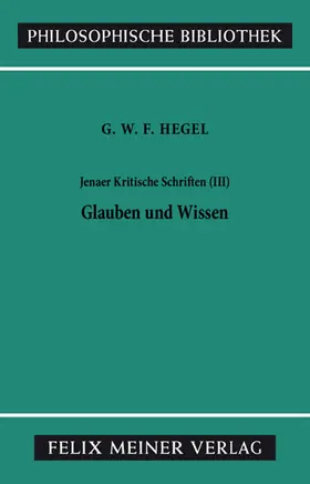 Hegel / Brockard / Buchner |  Jenaer Kritische Schriften III | eBook | Sack Fachmedien
