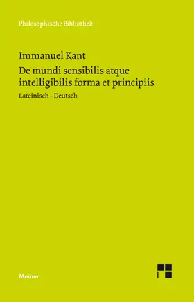 Kant / Reich |  De mundi sensibilis atque intelligibilis forma et principiis | eBook | Sack Fachmedien