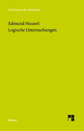 Husserl |  Logische Untersuchungen | eBook | Sack Fachmedien