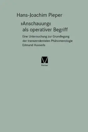 Pieper |  »Anschauung« als operativer Begriff | eBook | Sack Fachmedien
