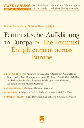 Mulsow / Stiening / Vollhardt |  Feministische Aufklärung in Europa / The Feminist Enlightenment across Europe | Buch |  Sack Fachmedien