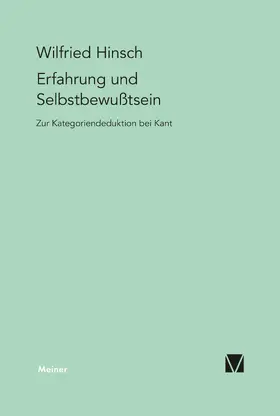 Hinsch |  Erfahrung und Selbstbewußtsein | Buch |  Sack Fachmedien