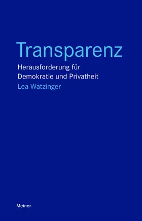 Watzinger |  Transparenz | eBook | Sack Fachmedien
