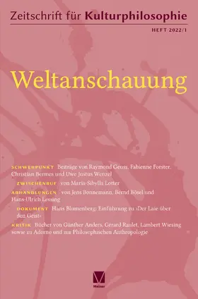 Becker / Bermes / Westerkamp | Weltanschauung | Buch | 978-3-7873-4256-3 | sack.de