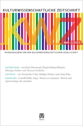  Kulturwissenschaftliche Zeitschrift. Heft 2/2022 | Buch |  Sack Fachmedien