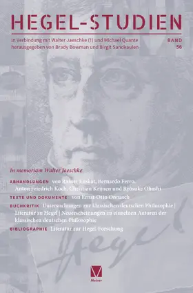 Bowman / Sandkaulen |  Hegel-Studien, Bd. 56 | Buch |  Sack Fachmedien