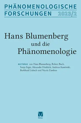 Buch / Zambon |  Hans Blumenberg und die Phänomenologie | eBook | Sack Fachmedien