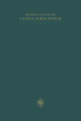 von Herford / Palazzo |  Catena aurea entium, Buch I | Buch |  Sack Fachmedien