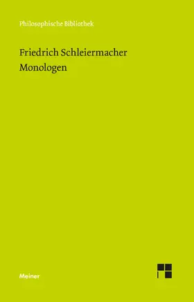 Schleiermacher / Schiele |  Monologen nebst den Vorarbeiten | Buch |  Sack Fachmedien