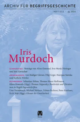 Dutt / Busche / Erler |  Archiv für Begriffsgeschichte. Band 67,1 | Buch |  Sack Fachmedien