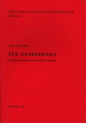 Rennpferdt / Behrends / Sellert |  Lex Anastasiana | Buch |  Sack Fachmedien