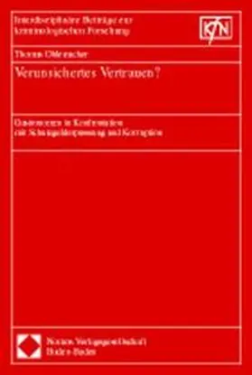 Ohlemacher |  Verunsichertes Vertrauen? | Buch |  Sack Fachmedien