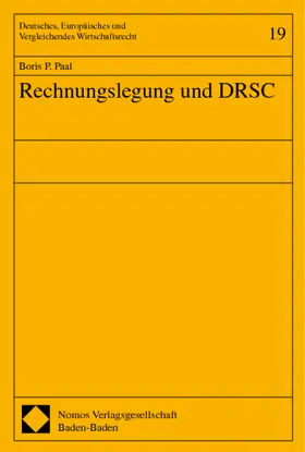 Paal |  Rechnungslegung und DRSC | Buch |  Sack Fachmedien