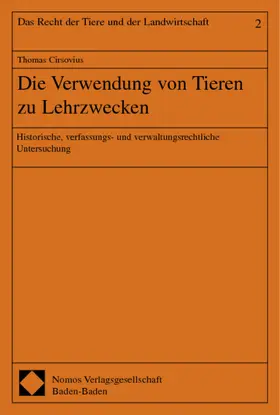  Die Verwendung von Tieren zu Lehrzwecken | Buch |  Sack Fachmedien