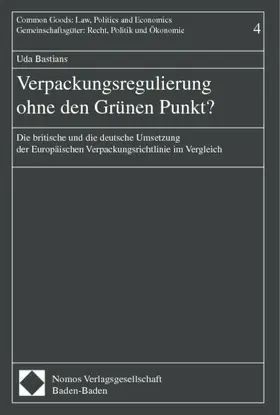 Bastians |  Verpackungsregulierung ohne den Grünen Punkt? | Buch |  Sack Fachmedien