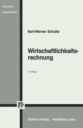 Schulte |  Wirtschaftlichkeitsrechnung | Buch |  Sack Fachmedien