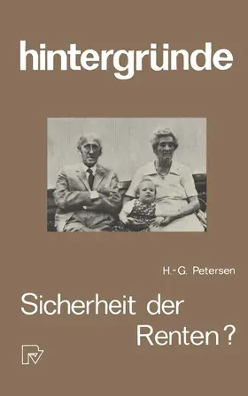 Petersen |  Sicherheit der Renten? | Buch |  Sack Fachmedien