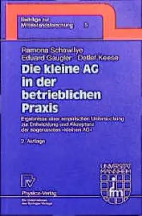 Schawilye / Keese / Gaugler |  Die kleine AG in der betrieblichen Praxis | Buch |  Sack Fachmedien