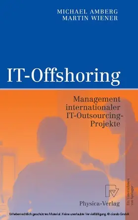 Amberg / Wiener | IT-Offshoring | E-Book | sack.de