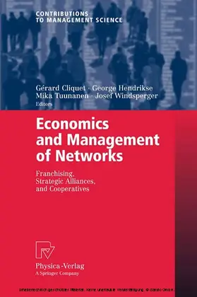 Cliquet / Hendrikse / Tuunanen |  Economics and Management of Networks | eBook | Sack Fachmedien