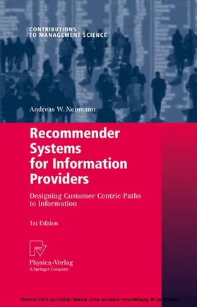 Neumann |  Recommender Systems for Information Providers | eBook | Sack Fachmedien
