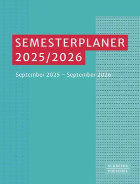  Semesterplaner 2025/ 2026 | Sonstiges |  Sack Fachmedien