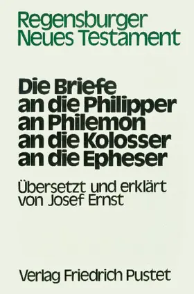  Die Briefe an die Philipper, an Philemon, an die Kolosser, an die Epheser | Buch |  Sack Fachmedien