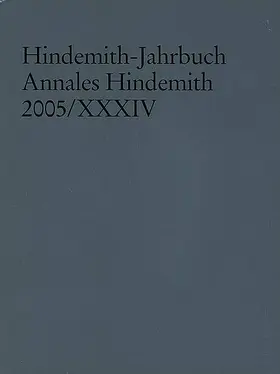 Hindemith-Institut, Frankfurt / Main |  Hindemith-Jahrbuch | Buch |  Sack Fachmedien