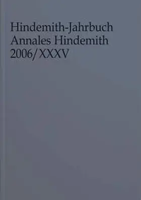 Hindemith-Institut, Frankfurt / Main |  Hindemith-Jahrbuch | Buch |  Sack Fachmedien