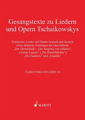 Kohlhase |  Gesangstexte zu Liedern und Opern Tschaikowskys | Buch |  Sack Fachmedien