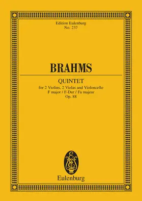 Brahms |  Quintet F major | eBook | Sack Fachmedien