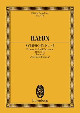 Haydn / Praetorius |  Symphony No. 45 F# minor, "Farewell" | eBook | Sack Fachmedien