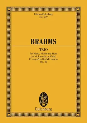 Brahms |  Trio Eb major | eBook | Sack Fachmedien