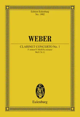 Weber / Heidlberger |  Clarinet Concerto No. 1 F minor | eBook | Sack Fachmedien