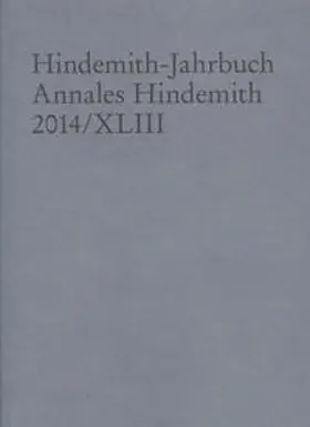 Hindemith-Institut, Frankfurt / Main |  Hindemith-Jahrbuch | Buch |  Sack Fachmedien