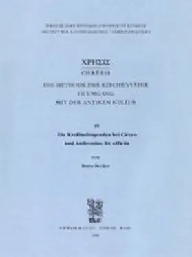 Becker |  Die Kardinaltugenden bei Cicero und Ambrosius: De officiis | Buch |  Sack Fachmedien