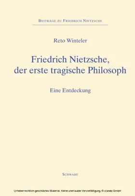 Sommer / Winteler |  Friedrich Nietzsche, der erste tragische Philosoph | eBook | Sack Fachmedien