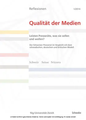 Studer / Zürich |  Leisten Presseräte, was sie sollen und wollen? | eBook | Sack Fachmedien