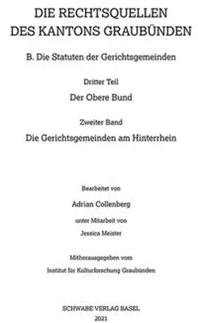  Die Rechtsquellen der Gerichtsgemeinden am Hinterrhein. | Buch |  Sack Fachmedien