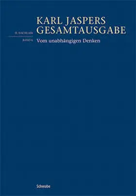 Jaspers / Hartmann |  Vom unabhängigen Denken | Buch |  Sack Fachmedien