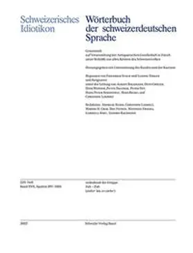  Schweizerisches Idiotikon, Band XVII, Heft 229 | Buch |  Sack Fachmedien