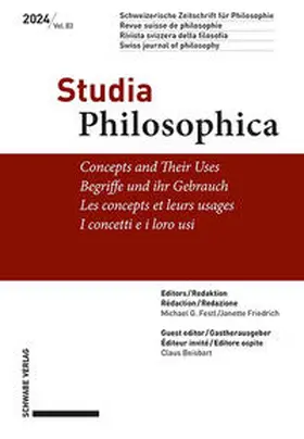 Schweizerische Philosophische Gesellschaft / Festl / Friedrich |  Concepts and Their Uses / Begriffe und ihr Gebrauch | Buch |  Sack Fachmedien