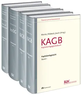 Moritz / Jesch / Klebeck |  Frankfurter Kommentar zum Kapitalanlagerecht, 3 Bände | Buch |  Sack Fachmedien