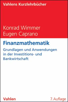 Caprano / Wimmer |  Finanzmathematik | eBook | Sack Fachmedien