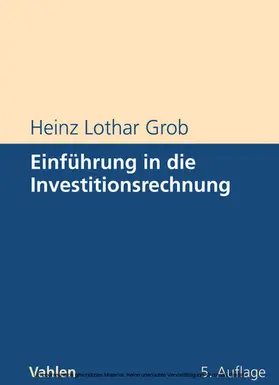 Grob |  Einführung in die Investitionsrechnung | eBook | Sack Fachmedien