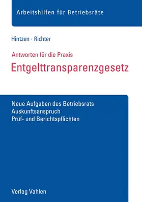 Hintzen / Richter |  Entgelttransparenzgesetz | Buch |  Sack Fachmedien