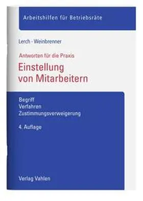 Lerch / Weinbrenner |  Einstellung von Mitarbeitern | Buch |  Sack Fachmedien